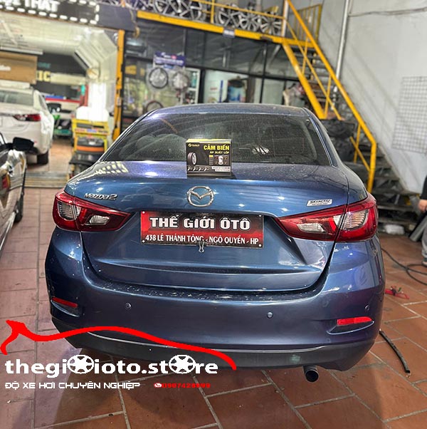 Lắp Cảm Biến Áp Suất Lốp Mazda2