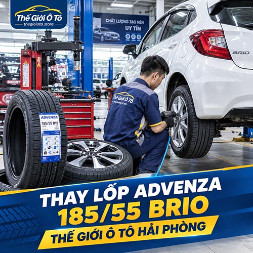 Thay lốp Advenza 185/55R15 Brio